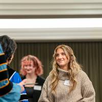 walking across stages